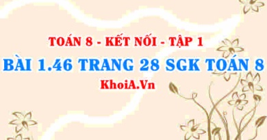 Bài 1.46 trang 28 SGK Toán 8 tập 1 Kết nối tri thức